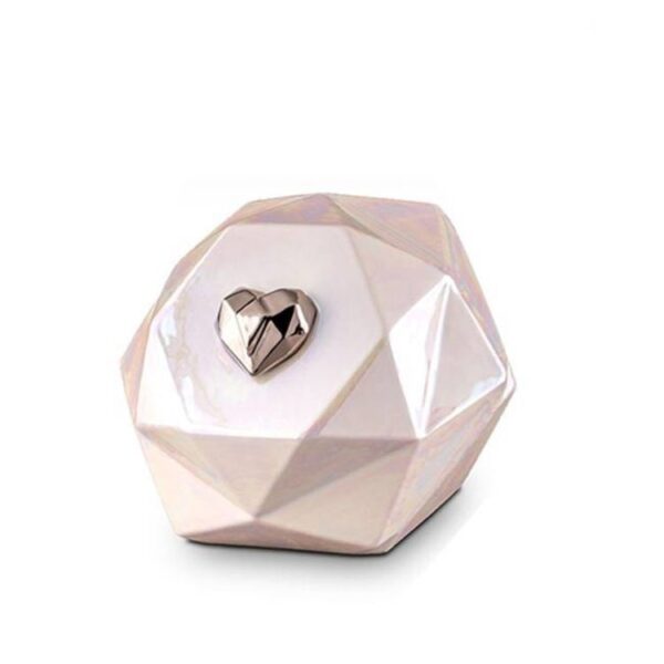 Keramische Diamantvormige Urn Mastaba Ceramika – Roze